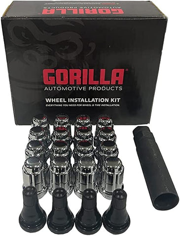 Gorilla Automotive K4CS-12150GR 4Lug 12-1.50 Spline WIK W/Valves CHROME